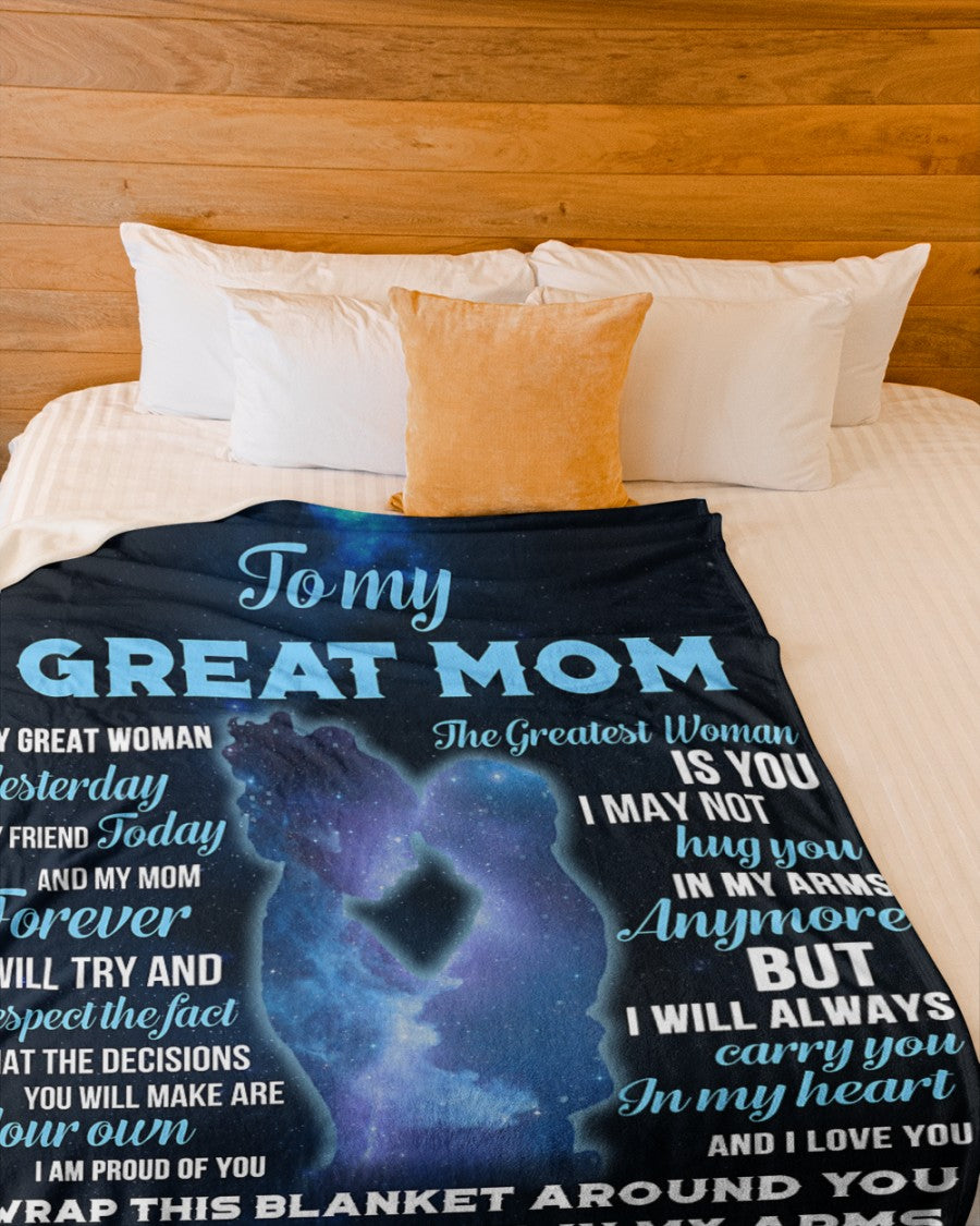 Personalized Name Blanket - Gift For Mom From Son - Creative Birthday Mother's Day Gifts For Mom - To My Great Mom My Great Woman 1615397770193.jpg