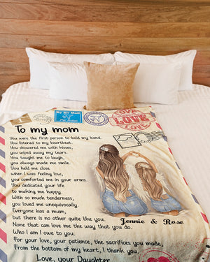 Personalized Blanket With Name - Gifts For Moms From Daughters - Gifts For Mom For Birthday Mother's Day - You Were The First Person To Hold 1615398063962.jpg
