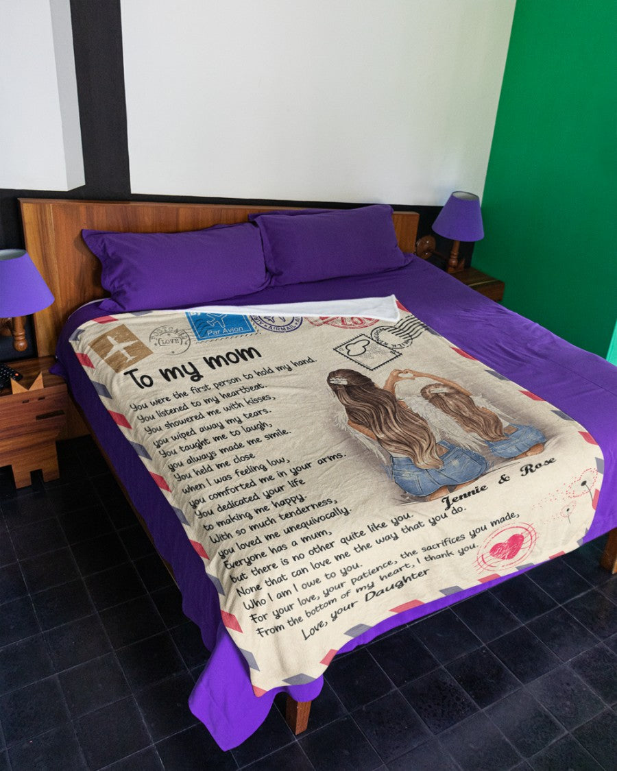 Personalized Blanket With Name - Gifts For Moms From Daughters - Gifts For Mom For Birthday Mother's Day - You Were The First Person To Hold 1615398064997.jpg