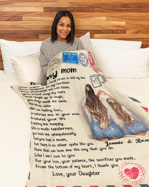 Personalized Blanket With Name - Gifts For Moms From Daughters - Gifts For Mom For Birthday Mother's Day - You Were The First Person To Hold 1615398065548.jpg