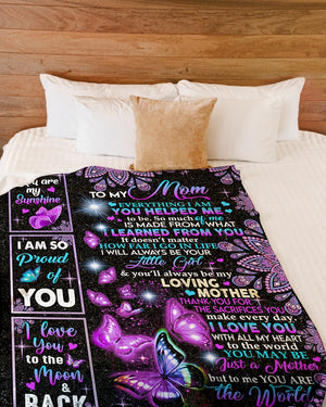 To My Mom You Are My Sunshine, Fleece Blanket - Quilt Blanket, Mother’s Day Gift From Daughter To Mom, Meaningful Mother’s Day Gift, Home Decor Bedding Couch Sofa Soft And Comfy Cozy 1615398124031.jpg