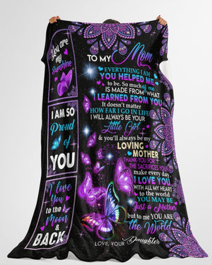 To My Mom You Are My Sunshine, Fleece Blanket - Quilt Blanket, Mother’s Day Gift From Daughter To Mom, Meaningful Mother’s Day Gift, Home Decor Bedding Couch Sofa Soft And Comfy Cozy 1615398124398.jpg
