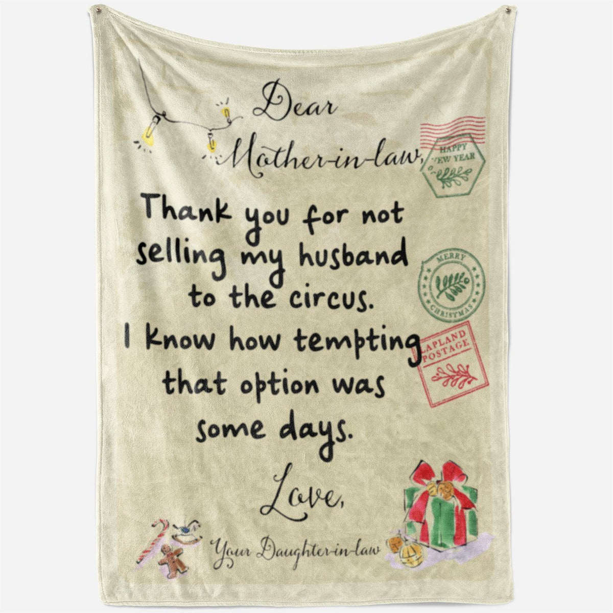Thank You For Not Selling My Husband To The Circus Fleece Blanket - Quilt Blanket, Meaningful Mother’s Day Gift, Mother’s Day Gift From Daughter In Law To Mom, Home Decor Bedding Couch Sofa Soft And Comfy Cozy 1615740483254.jpg