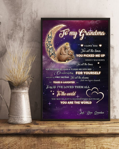 You Pick Me Up When I Was Down Canvas, Happy Mother’s Day Ideas, Mother’s Day Gift From Grandson To Grandma, Warm Home Decor Wall Art Visual Art 1616608329682.jpg