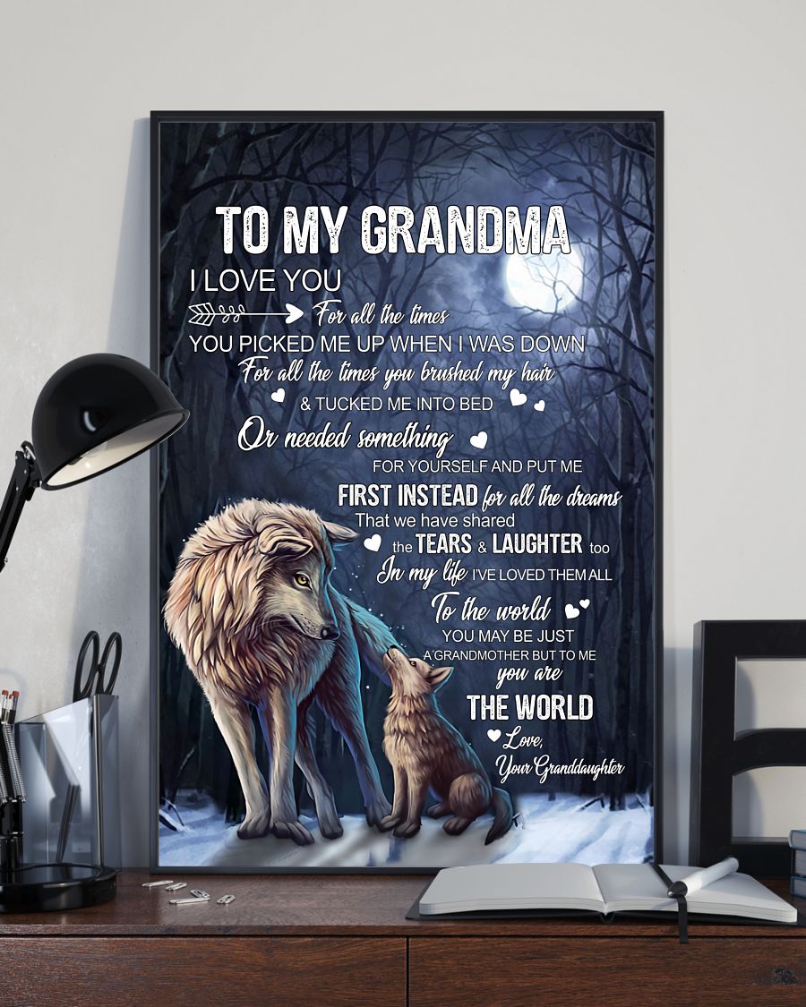 You're The World Canvas, Happy Mother’s Day Ideas, Mother’s Day Gift From Granddaughter To Grandma, Warm Home Decor Wall Art Visual Art 1616608330551.jpg