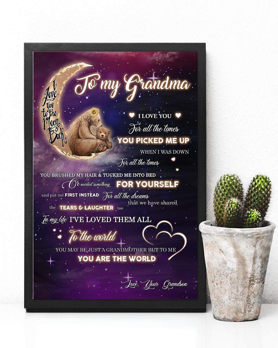You Pick Me Up When I Was Down Canvas, Happy Mother’s Day Ideas, Mother’s Day Gift From Grandson To Grandma, Warm Home Decor Wall Art Visual Art 1616608331350.jpg