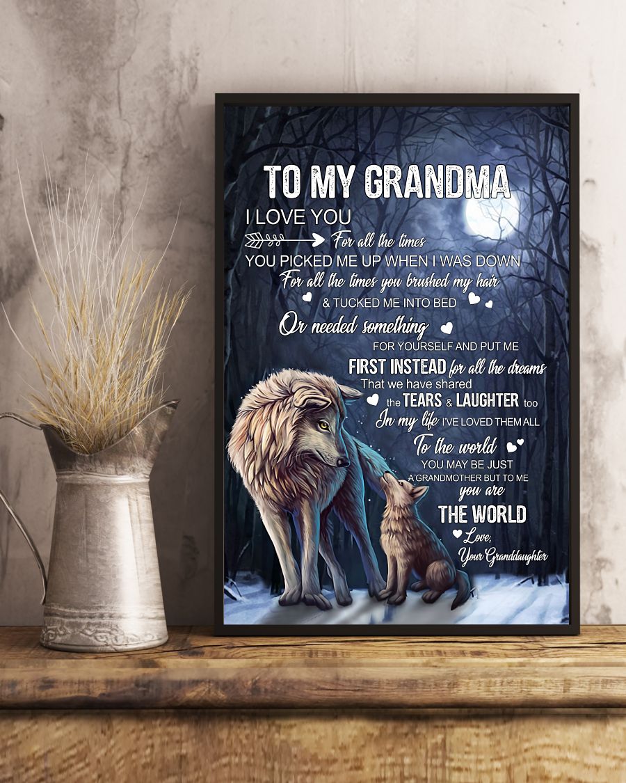 You're The World Canvas, Happy Mother’s Day Ideas, Mother’s Day Gift From Granddaughter To Grandma, Warm Home Decor Wall Art Visual Art 1616608331841.jpg