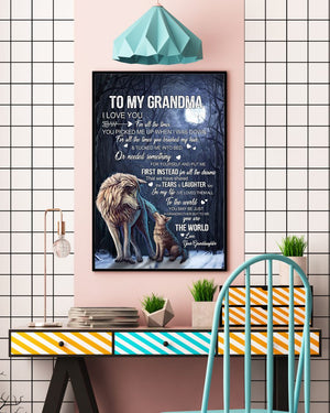 You're The World Canvas, Happy Mother’s Day Ideas, Mother’s Day Gift From Granddaughter To Grandma, Warm Home Decor Wall Art Visual Art 1616608333618.jpg