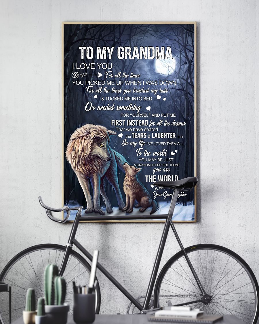 You're The World Canvas, Happy Mother’s Day Ideas, Mother’s Day Gift From Granddaughter To Grandma, Warm Home Decor Wall Art Visual Art 1616608335501.jpg