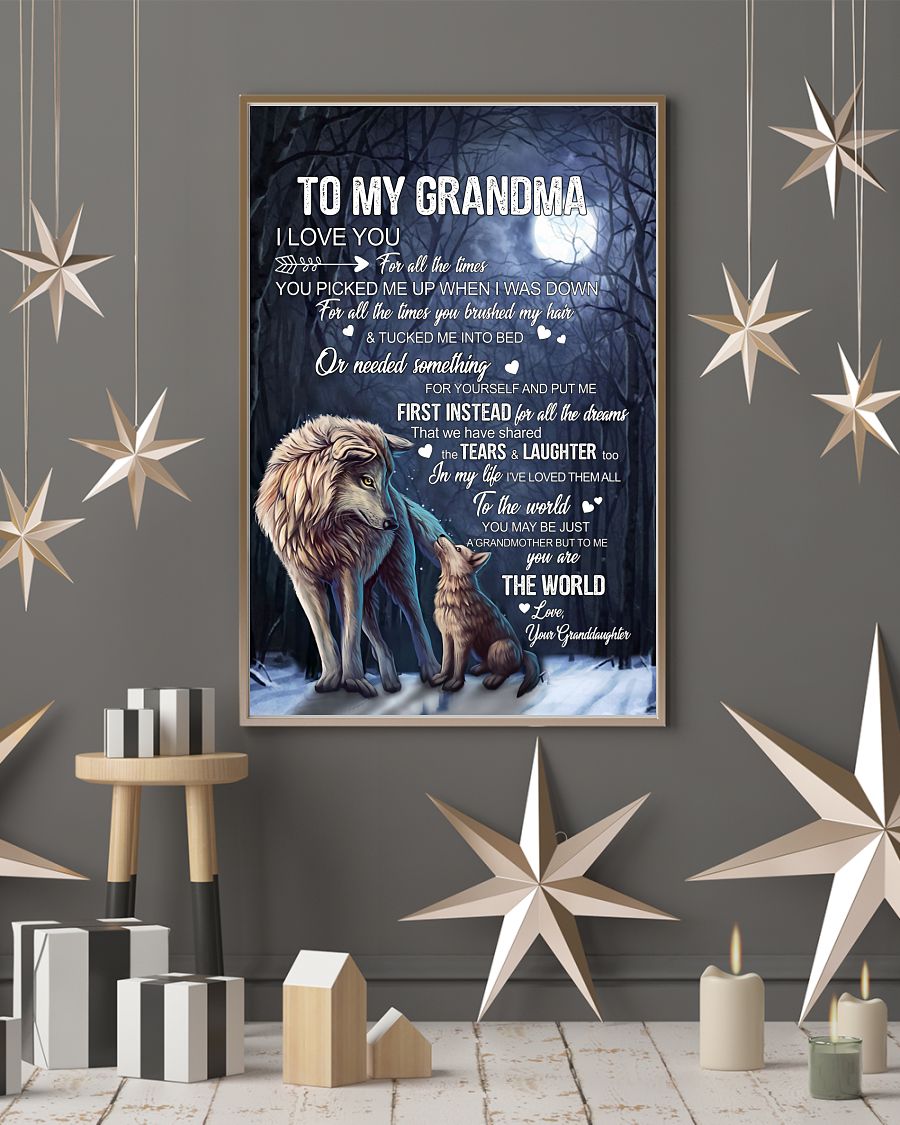 You're The World Canvas, Happy Mother’s Day Ideas, Mother’s Day Gift From Granddaughter To Grandma, Warm Home Decor Wall Art Visual Art 1616608337327.jpg