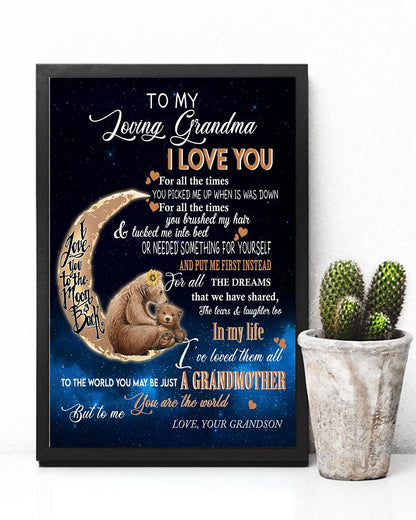 Gift For Grandma Portrait Canvas To My Grandma I Love You To The Moon And Back Gift From Grandson Warm Home Decor Wall Art Visual Art 1616608341323.jpg