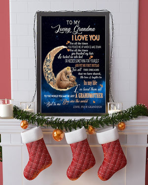 Gift For Grandma Portrait Canvas To My Grandma I Love You To The Moon And Back Gift From Grandson Warm Home Decor Wall Art Visual Art 1616608345388.jpg
