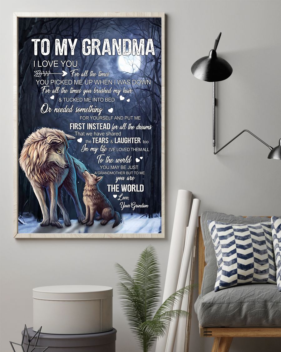 You're The World Canvas, Best Mother’s Day Gift Ideas, Mother’s Day Gift From Grandson To Grandma, Warm Home Decor Wall Art Visual Art 1616608353354.jpg
