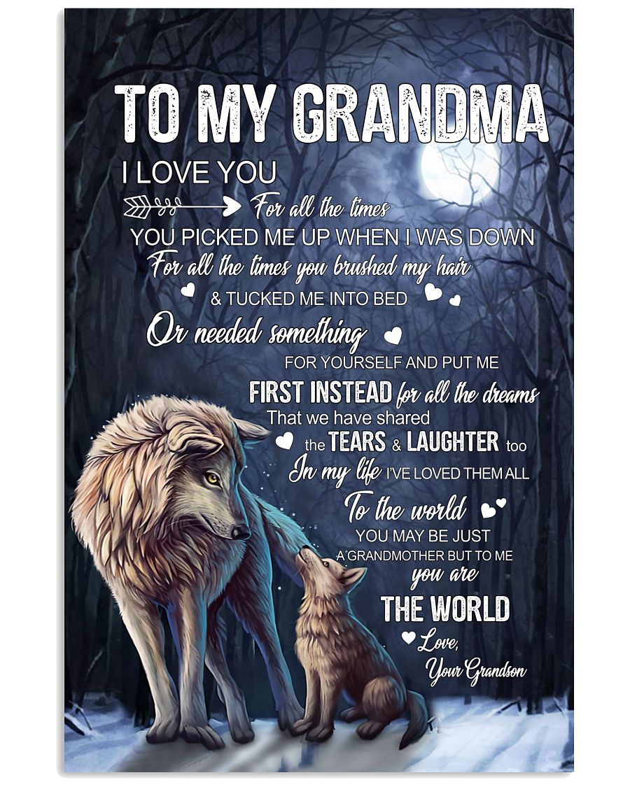 You're The World Canvas, Best Mother’s Day Gift Ideas, Mother’s Day Gift From Grandson To Grandma, Warm Home Decor Wall Art Visual Art 1616608354878.jpg