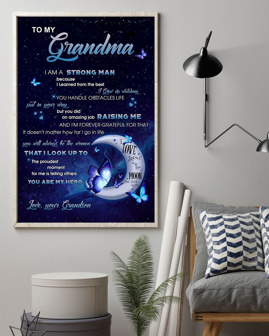 I'm A Strong Man Canvas, Best Mother’s Day Gift Ideas, Mother’s Day Gift From Grandson To Grandma, Warm Home Decor Wall Art Visual Art 1616608356235.jpg