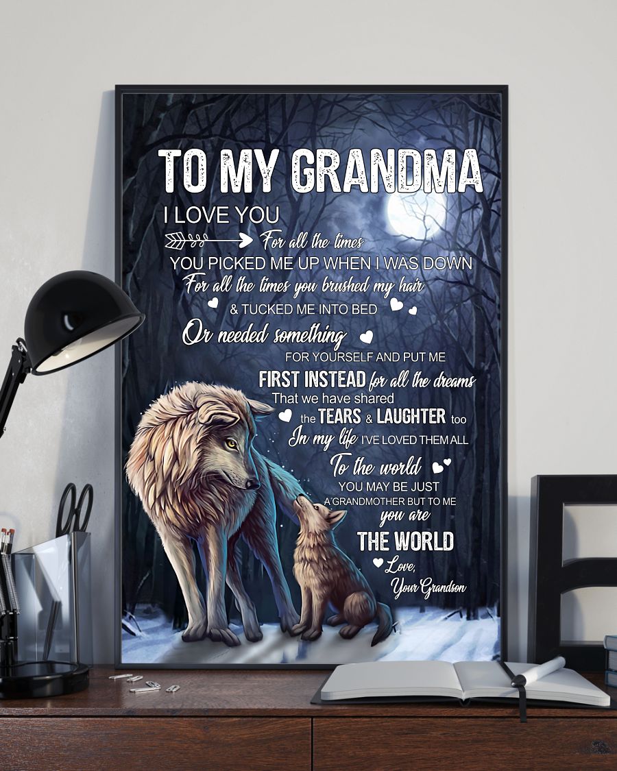 You're The World Canvas, Best Mother’s Day Gift Ideas, Mother’s Day Gift From Grandson To Grandma, Warm Home Decor Wall Art Visual Art 1616608356450.jpg