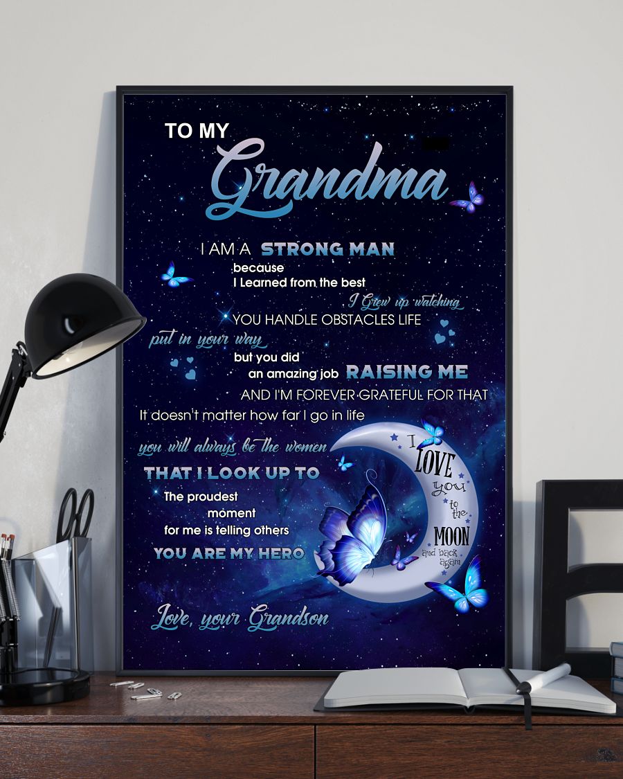 I'm A Strong Man Canvas, Best Mother’s Day Gift Ideas, Mother’s Day Gift From Grandson To Grandma, Warm Home Decor Wall Art Visual Art 1616608356687.jpg