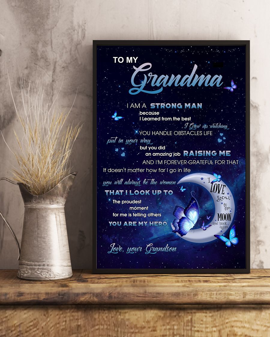 I'm A Strong Man Canvas, Best Mother’s Day Gift Ideas, Mother’s Day Gift From Grandson To Grandma, Warm Home Decor Wall Art Visual Art 1616608356958.jpg