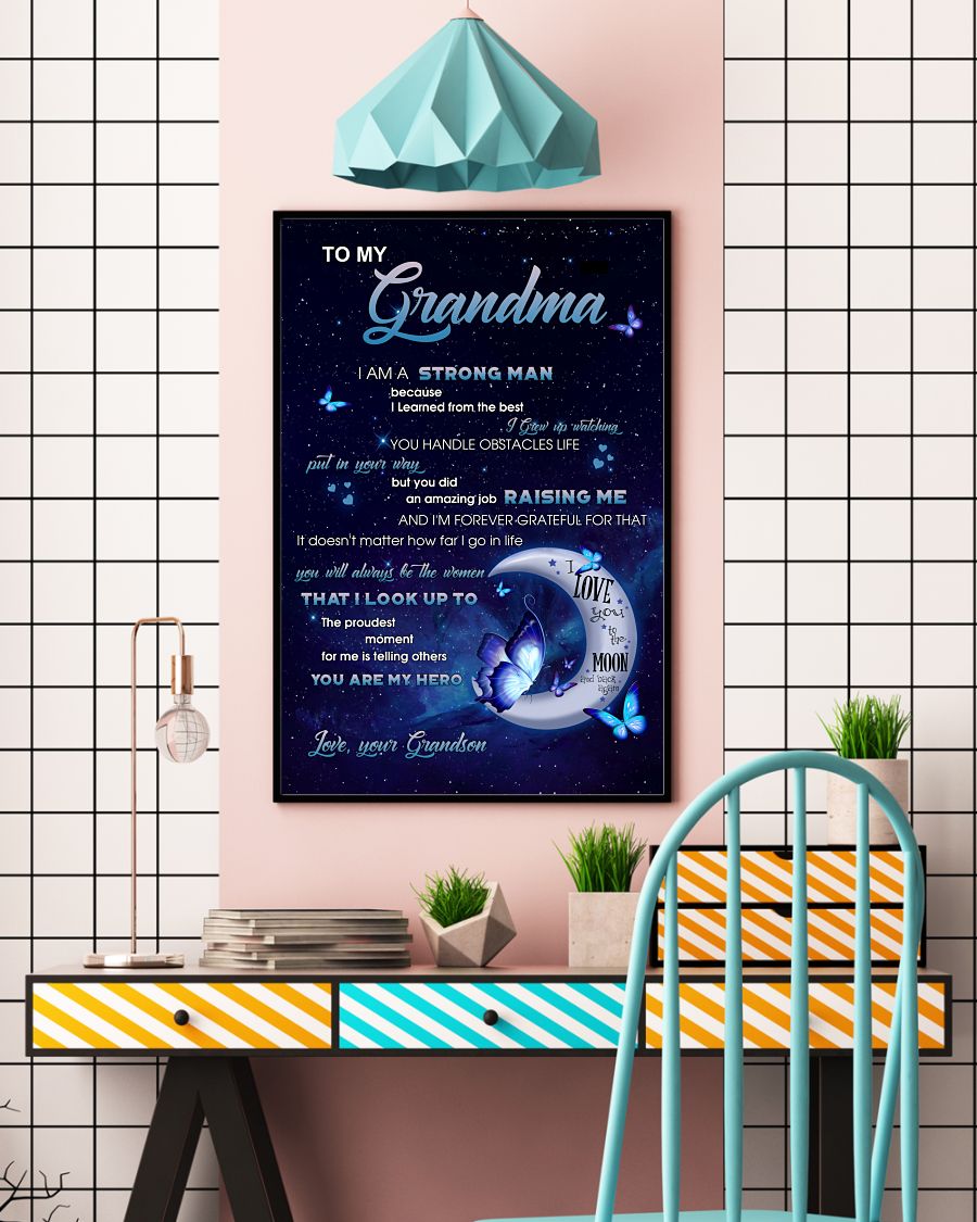 I'm A Strong Man Canvas, Best Mother’s Day Gift Ideas, Mother’s Day Gift From Grandson To Grandma, Warm Home Decor Wall Art Visual Art 1616608357248.jpg