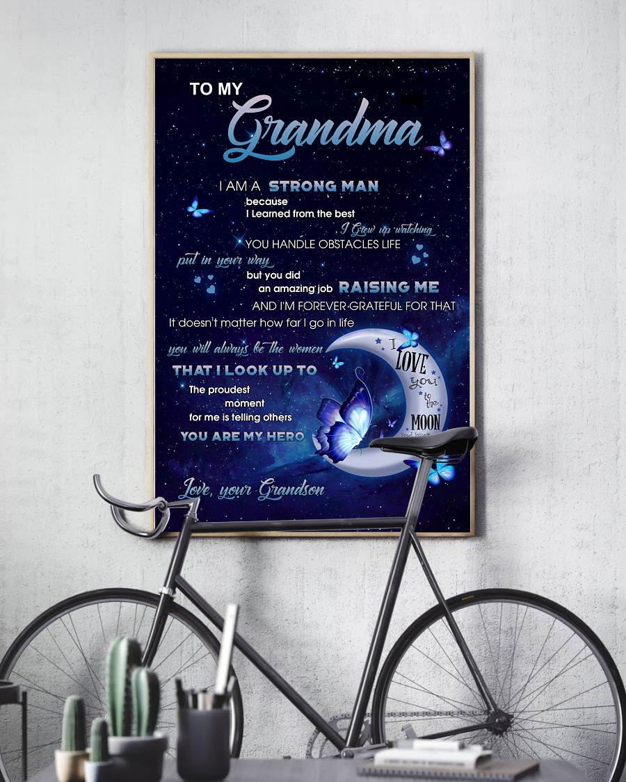 I'm A Strong Man Canvas, Best Mother’s Day Gift Ideas, Mother’s Day Gift From Grandson To Grandma, Warm Home Decor Wall Art Visual Art 1616608357520.jpg