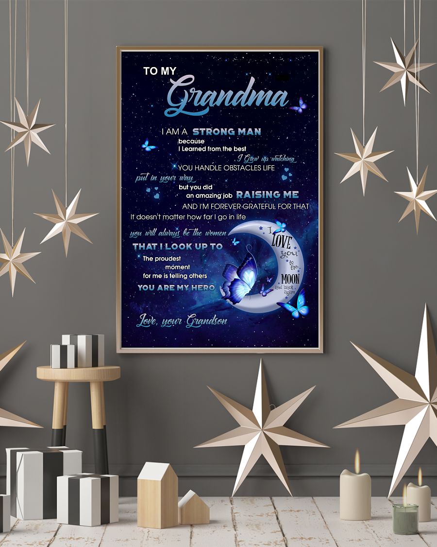 I'm A Strong Man Canvas, Best Mother’s Day Gift Ideas, Mother’s Day Gift From Grandson To Grandma, Warm Home Decor Wall Art Visual Art 1616608357776.jpg