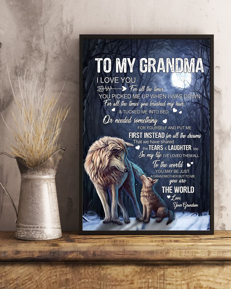 You're The World Canvas, Best Mother’s Day Gift Ideas, Mother’s Day Gift From Grandson To Grandma, Warm Home Decor Wall Art Visual Art 1616608357972.jpg