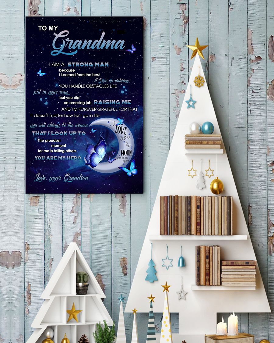 I'm A Strong Man Canvas, Best Mother’s Day Gift Ideas, Mother’s Day Gift From Grandson To Grandma, Warm Home Decor Wall Art Visual Art 1616608358033.jpg