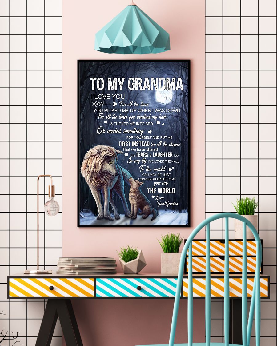 You're The World Canvas, Best Mother’s Day Gift Ideas, Mother’s Day Gift From Grandson To Grandma, Warm Home Decor Wall Art Visual Art 1616608359527.jpg