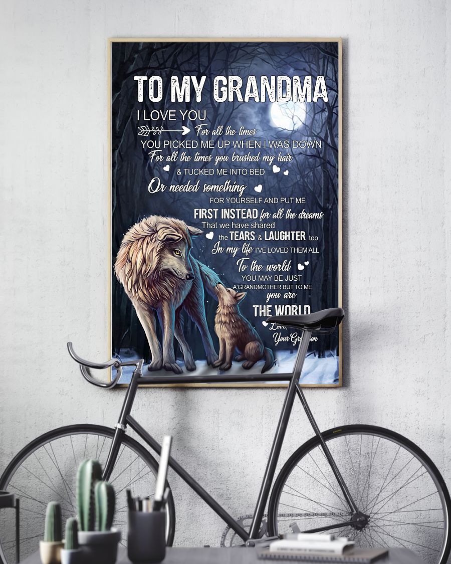 You're The World Canvas, Best Mother’s Day Gift Ideas, Mother’s Day Gift From Grandson To Grandma, Warm Home Decor Wall Art Visual Art 1616608361131.jpg