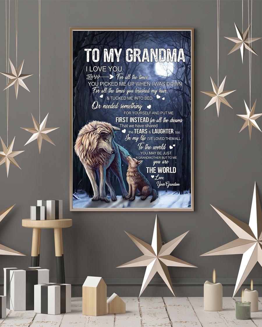 You're The World Canvas, Best Mother’s Day Gift Ideas, Mother’s Day Gift From Grandson To Grandma, Warm Home Decor Wall Art Visual Art 1616608362687.jpg