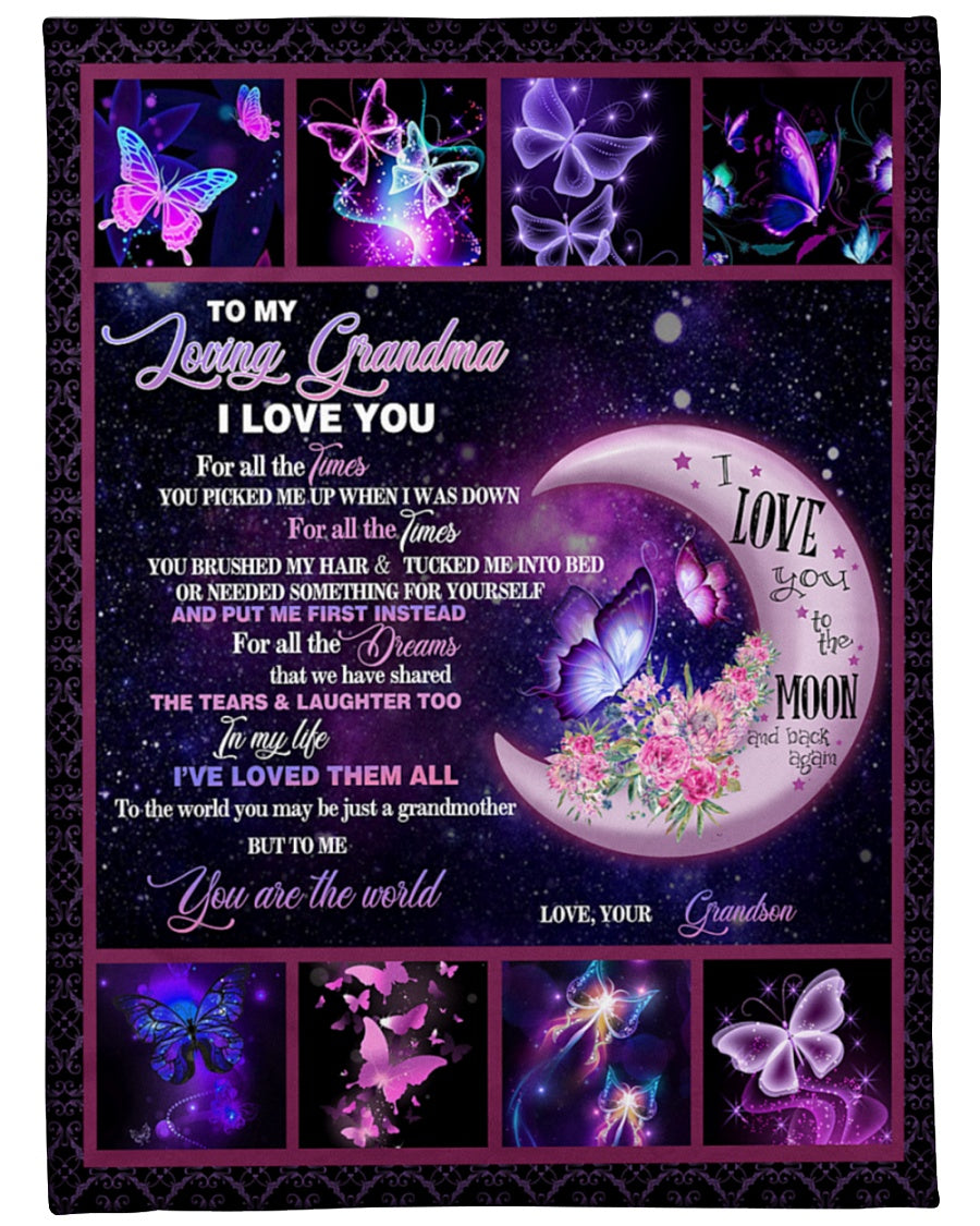 Gift For Grandma Blanket, You're The World Fleece Blanket 1616608850973.jpg