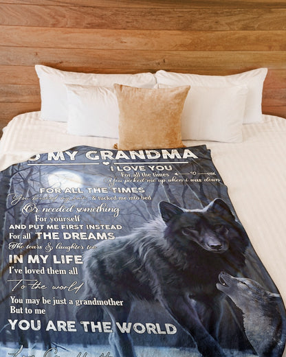 Gift For Grandma Blanket, You Tucked Me Into The Bed Fleece Blanket 1616608854028.jpg