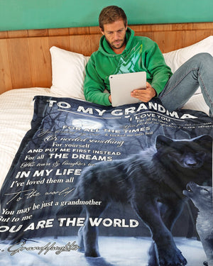 Gift For Grandma Blanket, You Tucked Me Into The Bed Fleece Blanket 1616608879211.jpg