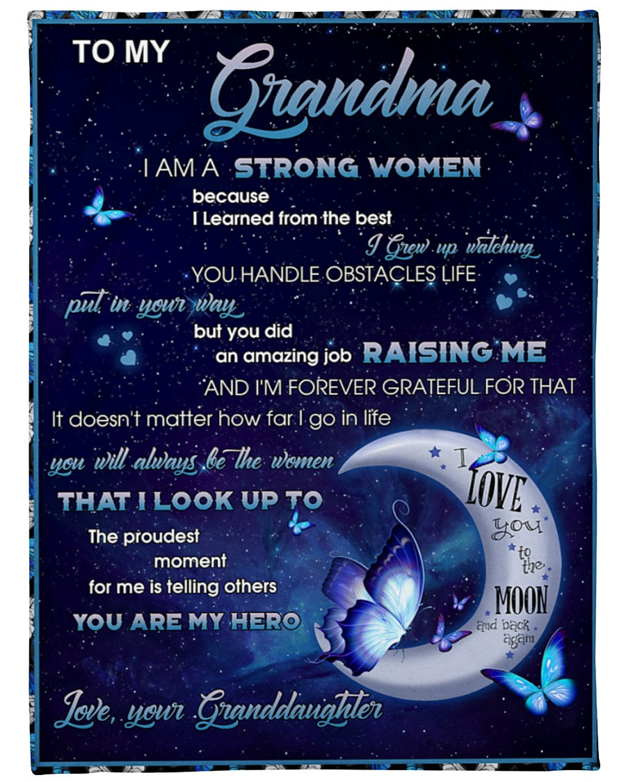 I'm A Strong Women Fleece Blanket - Quilt Blanket, Happy Mother s Day Ideas, Mother s Day Gift From Granddaughter To Grandma, Home Decor Bedding Couch Sofa Soft and Comfy Cozy 1616608889707.jpg