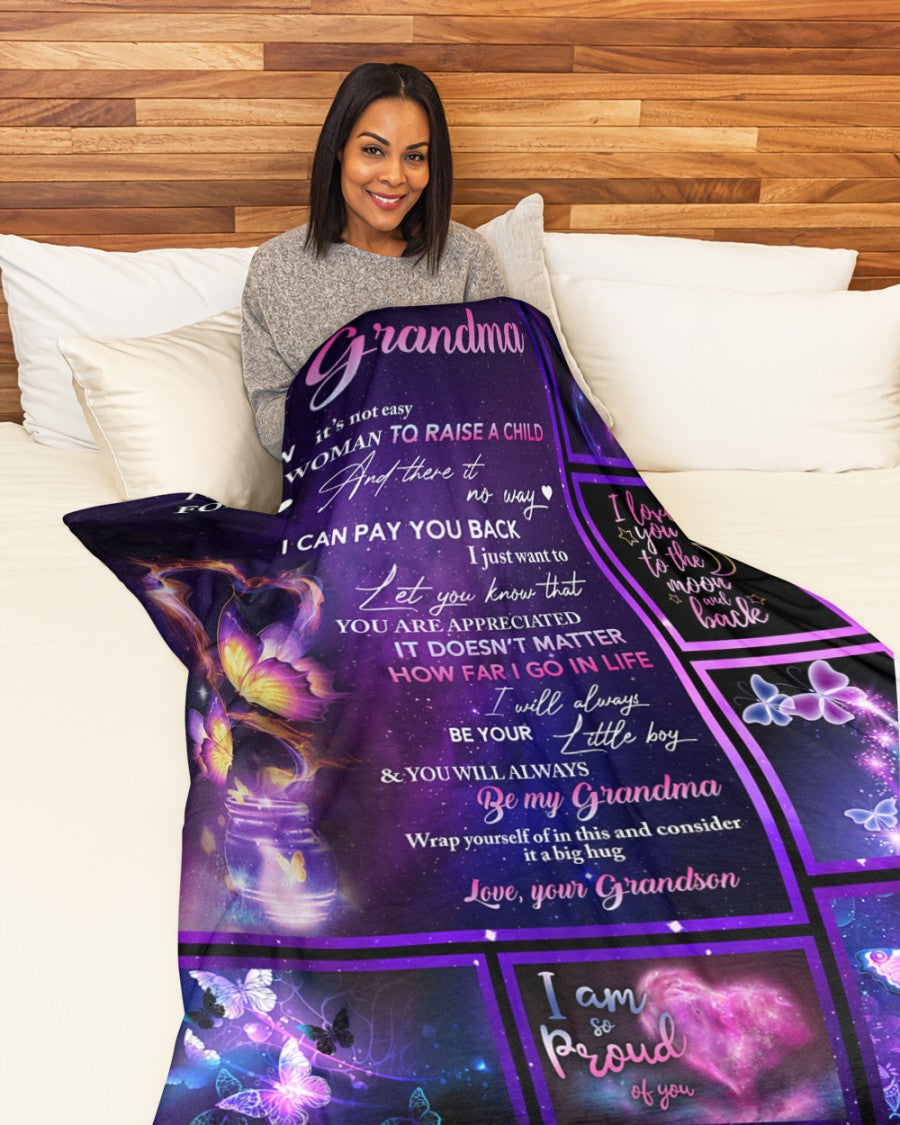 I'll Always Be Your Little Boy Fleece Blanket - Quilt Blanket, Happy Mother s Day Ideas, Mother s Day Gift From Grandson To Grandma, Home Decor Bedding Couch Sofa Soft and Comfy Cozy 1616608894633.jpg