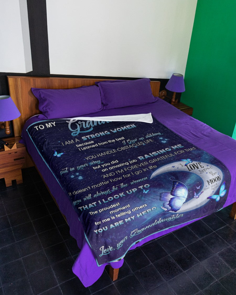 I'm A Strong Women Fleece Blanket - Quilt Blanket, Happy Mother s Day Ideas, Mother s Day Gift From Granddaughter To Grandma, Home Decor Bedding Couch Sofa Soft and Comfy Cozy 1616608895523.jpg