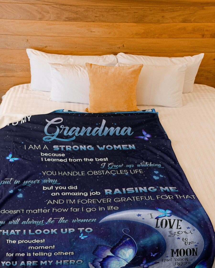 I'm A Strong Women Fleece Blanket - Quilt Blanket, Happy Mother s Day Ideas, Mother s Day Gift From Granddaughter To Grandma, Home Decor Bedding Couch Sofa Soft and Comfy Cozy 1616608897346.jpg