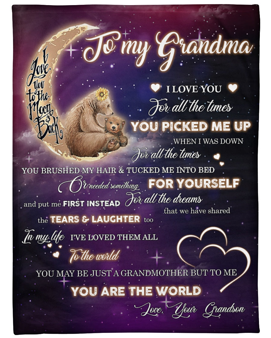 Gift For Grandma Blanket, You Brushed My Hair Fleece Blanket 1616608917153.jpg