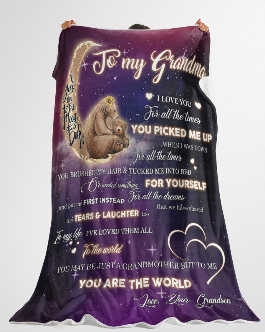 Gift For Grandma Blanket, You Brushed My Hair Fleece Blanket 1616608918404.jpg