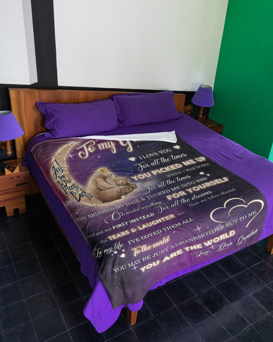 Gift For Grandma Blanket, You Brushed My Hair Fleece Blanket 1616608920503.jpg