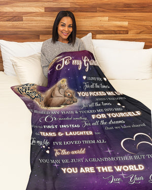 Gift For Grandma Blanket, You Brushed My Hair Fleece Blanket 1616608921841.jpg