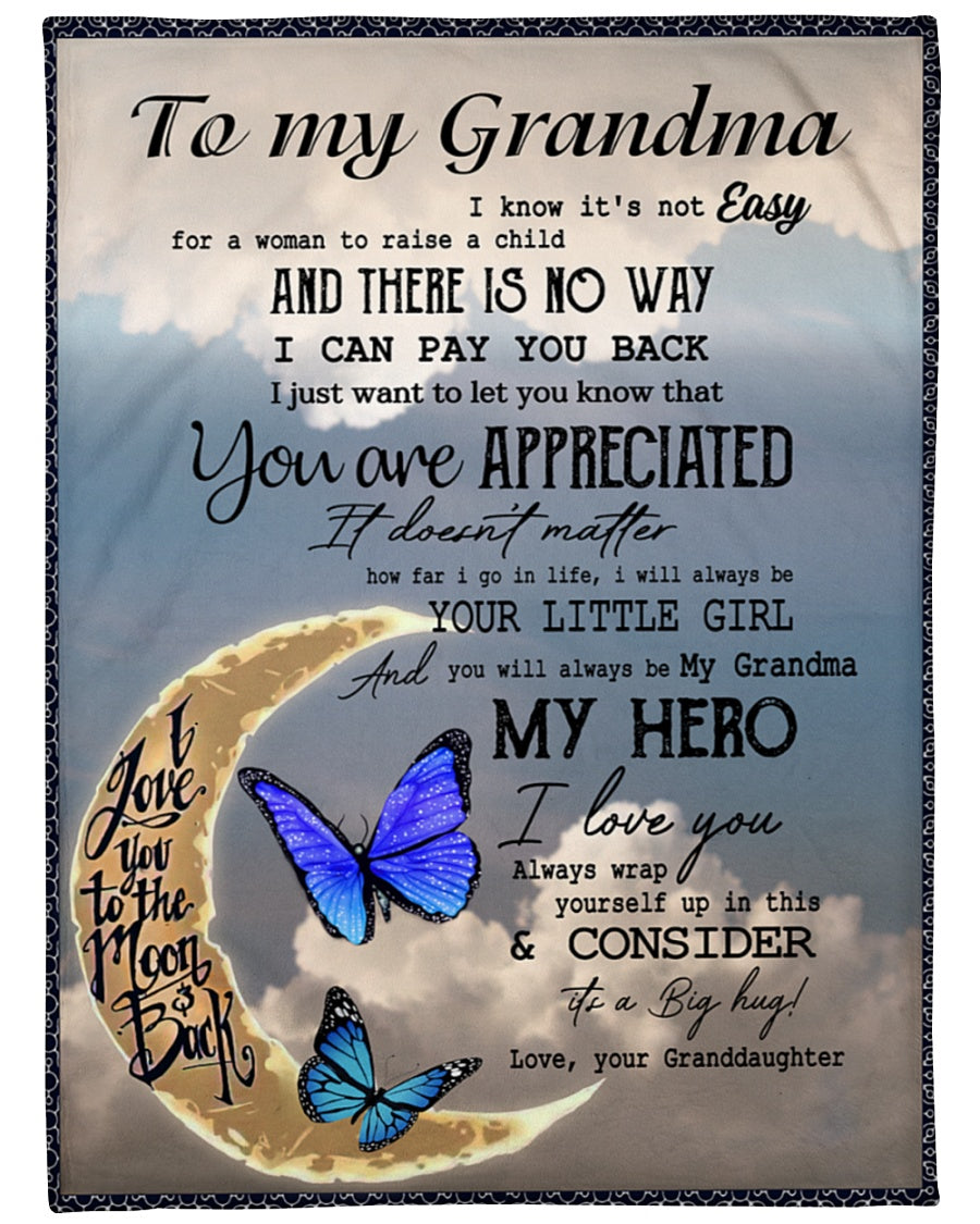 Gift For Grandma Blanket, My Grandma My Hero Fleece Blanket 1616609060339.jpg