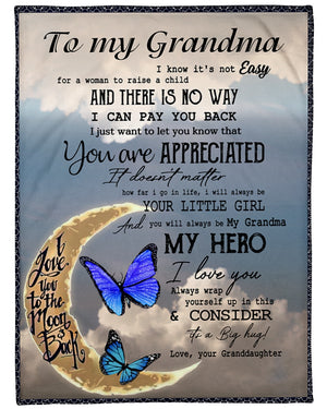 Gift For Grandma Blanket, My Grandma My Hero Fleece Blanket 1616609060339.jpg
