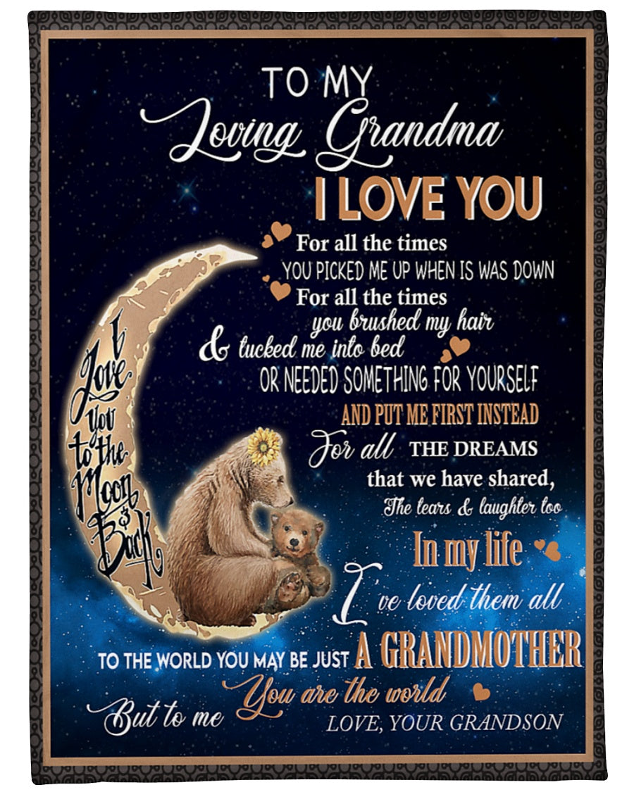 Gift For Grandma Blanket, I Love You For All The Times Fleece Blanket 1616609158786.jpg