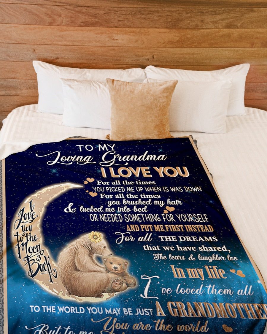 Gift For Grandma Blanket, I Love You For All The Times Fleece Blanket 1616609160732.jpg