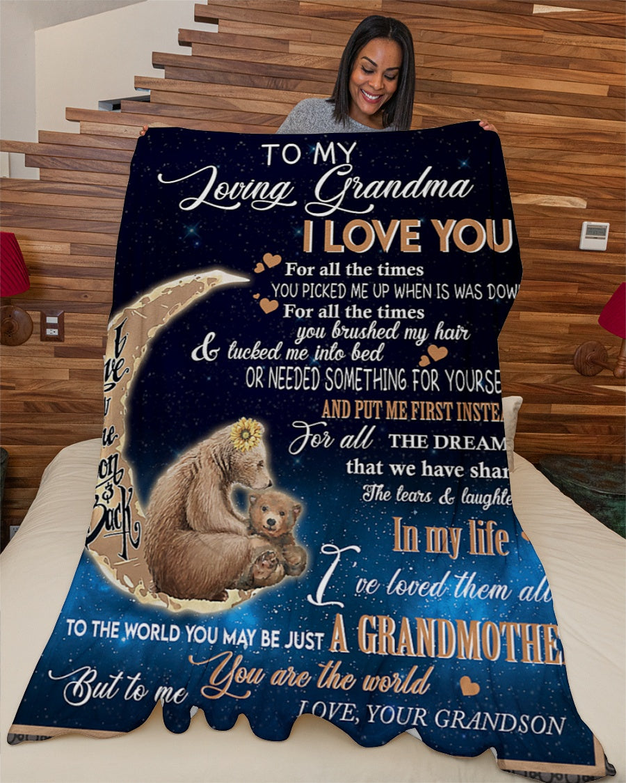 Gift For Grandma Blanket, I Love You For All The Times Fleece Blanket 1616609162515.jpg