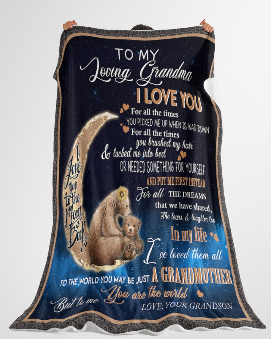 Gift For Grandma Blanket, I Love You For All The Times Fleece Blanket 1616609166151.jpg