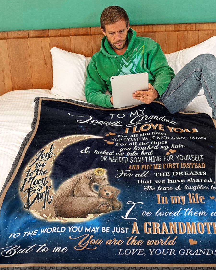 Gift For Grandma Blanket, I Love You For All The Times Fleece Blanket 1616609206735.jpg