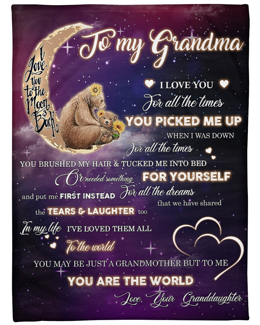 I Love You For All The Times Fleece Blanket - Quilt Blanket, Best Mother s Day Gift Ideas, Mother s Day Gift From Granddaughter To Grandma, Home Decor Bedding Couch Sofa Soft and Comfy Cozy 1616609214344.jpg