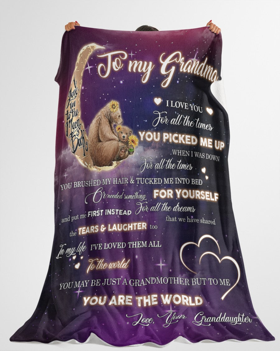 I Love You For All The Times Fleece Blanket - Quilt Blanket, Best Mother s Day Gift Ideas, Mother s Day Gift From Granddaughter To Grandma, Home Decor Bedding Couch Sofa Soft and Comfy Cozy 1616609216163.jpg